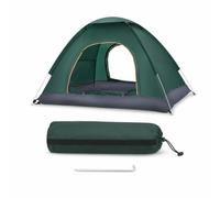 FLCPJGV Camping Tent, Quick Automatic Setup, Mode, Outdoor Shelter, Roadside Stops, For Backpackers, Dark Green - 1-2 Person Size, Single tent with handbag, Green
