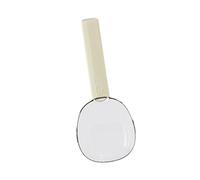 FLCPJGV Cat Spoon Measuring Spoon Food Scooper Long Handle Feeder Built-in Bag Clip Accurate Scale Multipurpose Use Suitable for Cat Dog Kitten Small Pet, beige