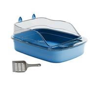 FLCPJGV Cat, Sturdy, Open Top with Frame, Against Litter Spillage, Easy to Clean, Suitable for Small Animals, for Indoor Us, blue