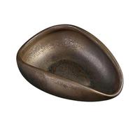 FLCPJGV Ceramic Bowl for Coffee Bean Measurement, Portable Dosing Tray for Kitchen Use, Bronze