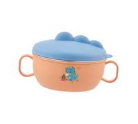 FLCPJGV Children Food Bowls Baby Bowls Stainless Steel Detachable Noodle Bowl Rice Bowl Container, Orange
