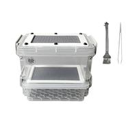 FLCPJGV Crickets Breeding Case Mini Mealworms Breeding Box Roach Scorpion Habitat Container with Removable Tray Ventilation Design Suitable for Reptile Small, Mesh 1.4mm