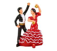 FLCPJGV Decorative Figurine of Bride and Groom, Couple Statue to Place on A Desk, Sculpture for Valentine's Day, Bedroom, Entrance Or Storage Unit, White Border