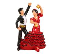 FLCPJGV Decorative Figurine of Bride and Groom, Couple Statue to Place on A Desk, Sculpture for Valentine's Day, Bedroom, Entrance Or Storage Unit, Black Border