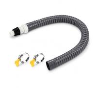 FLCPJGV Drain Connector, Includes Straight Connector - Hose Clamp - for Sink - Direct Extension Install - for Utility Sink, Straight Connector + 40cm Extension Hose
