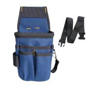FLCPJGV Electrician's Tool Belt, Tool Bag, Belt Apron, Tool Bag with Multiple Compartments, Seams And Oxford, Compact Shape for on The Go, blue, S
