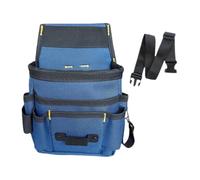 FLCPJGV Electrician's Tool Belt, Tool Bag, Belt Apron, Tool Bag with Multiple Compartments, Seams And Oxford, Compact Shape for on The Go, blue, M