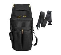 FLCPJGV Electrician's Tool Belt, Tool Bag, Belt Apron, Tool Bag with Multiple Compartments, Seams And Oxford, Compact Shape for on The Go, black, S