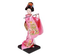 FLCPJGV Geisha Doll Japanese Statuette Collectible Figure in Kimono Decorative Table Figure with Fine Embroidery on The Clothing for A Japanese Ambience in, Style E