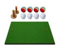 FLCPJGV Golf Hitting Mat, Heavy-Duty Nylon & Rubber Turf Mat, Outdoor & Indoor, for Chipping, Thickened Version (2cm), 1m x 1.25m