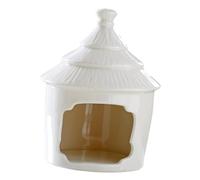 FLCPJGV Hamster House Ceramic Cave Nest Sleeping Room Unique Smooth Surface Stable Suitable for Small Animals Living Room Balcony Garden Outdoor4.13x5, White