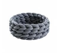 FLCPJGV Industrial Bedding Chunky Knit Pet Bed Cat Basket Soft Nest Polyester Washable Design Artisanal Touch Suitable for Cuddling Home, Dark Gray, 55cm 1.5kg