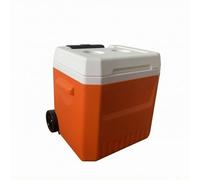 FLCPJGV Insulated Rolling Contain Rolling Chilled Storage Organizing Container With Wheels And Handles Textured Cover Suitable for Picnic Road Trip Sporting Activities, Orange