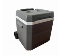 FLCPJGV Insulated Rolling Contain Rolling Chilled Storage Organizing Container With Wheels And Handles Textured Cover Suitable for Picnic Road Trip Sporting Activities, Gray