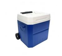 FLCPJGV Insulated Rolling Contain Rolling Chilled Storage Organizing Container With Wheels And Handles Textured Cover Suitable for Picnic Road Trip Sporting Activities, Blue