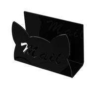 FLCPJGV Letter Holder for Mail Sorting, File Holder and Document Storage As A Desk Organization System Made of Acrylic for The Storage of Mail and Folders, Black