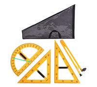 FLCPJGV Mathematical Geometry Rules, Mathematical Geometry Drawing Tool, Drawings, Drafting, Multifunctional Teaching Rules for Classroom, 4pcs