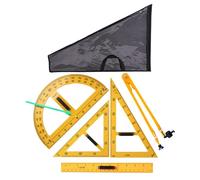 FLCPJGV Mathematical Geometry Rules, Mathematical Geometry Drawing Tool, Drawings, Drafting, Multifunctional Teaching Rules for Classroom, 5pcs