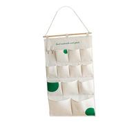 FLCPJGV Over The Door Storage Pockets Multipurpose Wall Hanging Storage Bag Hangable for Kids Room, 12 Pockets Green