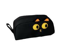 FLCPJGV Pencil Bag for Various Uses, Lightweight Organizer for Artists and Professionals, Black Cat