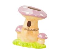 FLCPJGV Pet Water Bottle Stand Pottery Hamster Water Bottle Stand Decorative Mushroom Shape Lightweight Holder Leakproof Drinking Rack Tabletop Accessory, Purple