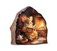 FLCPJGV Realistic Mouse Hole Wall Sticker Wall Decal Wall Art Decor for Background Decoration