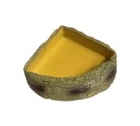FLCPJGV Reptile Feeder Resin Dish Terrarium Plate Corner Bowl Easy to Store And Clean Suitable for Gecko Bearded Dragon Tortoise, M