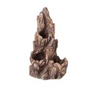 FLCPJGV Reptile Hiding Stone, Artificial Rock Landscape, Decorative Ornament, Cement Material, Terrace, Anti-slip, for Bearded Dragons, Geckos, Snakes, Terrar, Brown