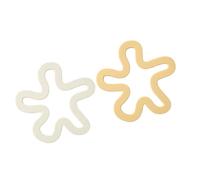FLCPJGV Set of 2 Silicone Trivets for Dining Table, Kitchen.., 1pc White 1pc Yellow