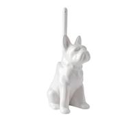 FLCPJGV Storage Holder Dog Sculpture Ceramic Toilet Brush Organizer Decorative Compact Storage Suitable for Restroom Home Office Dormitory, White