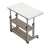 FLCPJGV Sturdy and Mobile 360° Bedside Table on Casters, White, Ideal for The