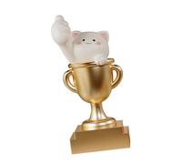 FLCPJGV Trophy Statue Resin Sculpture Figurine Collectible Decorative Ornament with Creative Design Symbolic Shape Smooth Lines Stable Base Suitable for, Cat