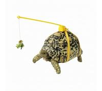 FLCPJGV Turtle Leash Adjustable Telescopic Handle Harness Strap Lure Suede Components Suitable for Managing Turtles Outdoor Control, Green, Grass Green