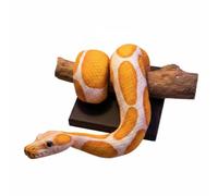 FLCPJGV Wall Sculpture Snake Decor Python Motif Detailed Scale Texture Artistic Curves Unique Statement Suitable for Collector Display Contemporary Apartments Home Decoration Studio Walls, Orange