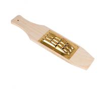 FLCPJGV Wooden Grater Multi Use Grater Rasp Shredder with Thickened Copper Panel and Ergonomic Wood Handle for Easy Control Suitable for Home Kitchens Food, Traditional Chinese