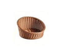 FLCPJGV Woven Resting Pad Oval Basket Resting Surface PE Animal Bed Tightly Woven Texture Suitable for Sleeping Home Furniture, Brown, Medium Bottom 29 9.5/19CM