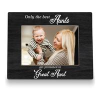 FLDAS Aunt Picture Frame, Great Aunt Gifts, Pregnancy Announcement for Aunt Picture Frame 8x10, Mothers Day Gifts for Great Aunt, Only The Best Aunts Get Promoted to Great Aunt Photo Frame 5X7