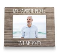 FLDAS Poppy Picture Frame 8x10, Grandpa Picture Frames, Grandpa Gifts from Grandkids, Gifts for Poppy Fathers Day from Grandson Granddaughter, My Favorite People Call Me Poppy Photo Frame 5X7