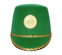 Fldy Adult Size Small Majorette Ring Master Toy Soldier Band Major Costume Hat for Halloween Accessory Green One Size