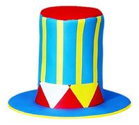 Fldy Assorted Pattern Funny Party Top Hats Novelty Crazy Hat Dress Up Costume Hats For Halloween Carnival Cosplay Teal One Size