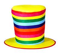Fldy Assorted Pattern Funny Party Top Hats Novelty Crazy Hat Dress Up Costume Hats For Halloween Carnival Cosplay Colorful Stripe One Size