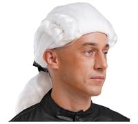 Fldy Mens Judge Colonial Wig Historical Judge Costumes Lawyer Law Court Fancy Dress Cosplay Wigs White One Size