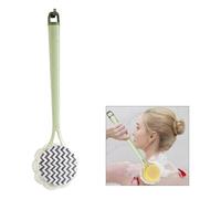Fldy Showering Exfoliator Wet or Dry Brushing for Women Men Long Handled Bath Brush Loofah Back Scrubber Use Green Velvet Style One Size