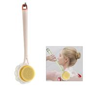 Fldy Showering Exfoliator Wet or Dry Brushing for Women Men Long Handled Bath Brush Loofah Back Scrubber Use Pink One Size