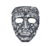 Fldy Vintage Full Face Unique Soldier Warrior Mask Vintage Inspired Accessory Masks for Halloween Silver 1 One Size