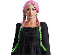 Fldy Womens Anime Demon Slayer Characters Play Wigs Kimetsu no Yaiba Mitsuri Halloween Cosplay Wigs Type A One Size