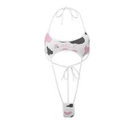 Fldy Women's Anime Print Sexy Thong Bodysuit Lingerie One Piece Sling Shot Swimwear Bathing Suit Pink A One Size
