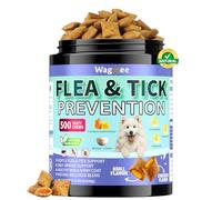 Flea and Tick Support for Dogs Chewable - 500 Crunchy & Creamy Tasty Chews, Natural Dog Flea Support with Vitamins, Oral Flea Chews Supplement for Dog Puppy Skin & Coat, All Breeds & Ages, Chicken