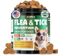 Flea and Tick Support for Dogs Chews - 200 Soft Chews, Natural Ingredients with Skin & Coat Support - Oral Supplement for All Breeds & Ages - Natural Duck Flavor