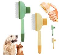Flea Comb Cat Brush, 2PCS Self-cleaning Hair Flea Comb Grooming Brush Pet Hair Removal Comb Multi-function Grooming Brushs for Massaging and Removes Fur